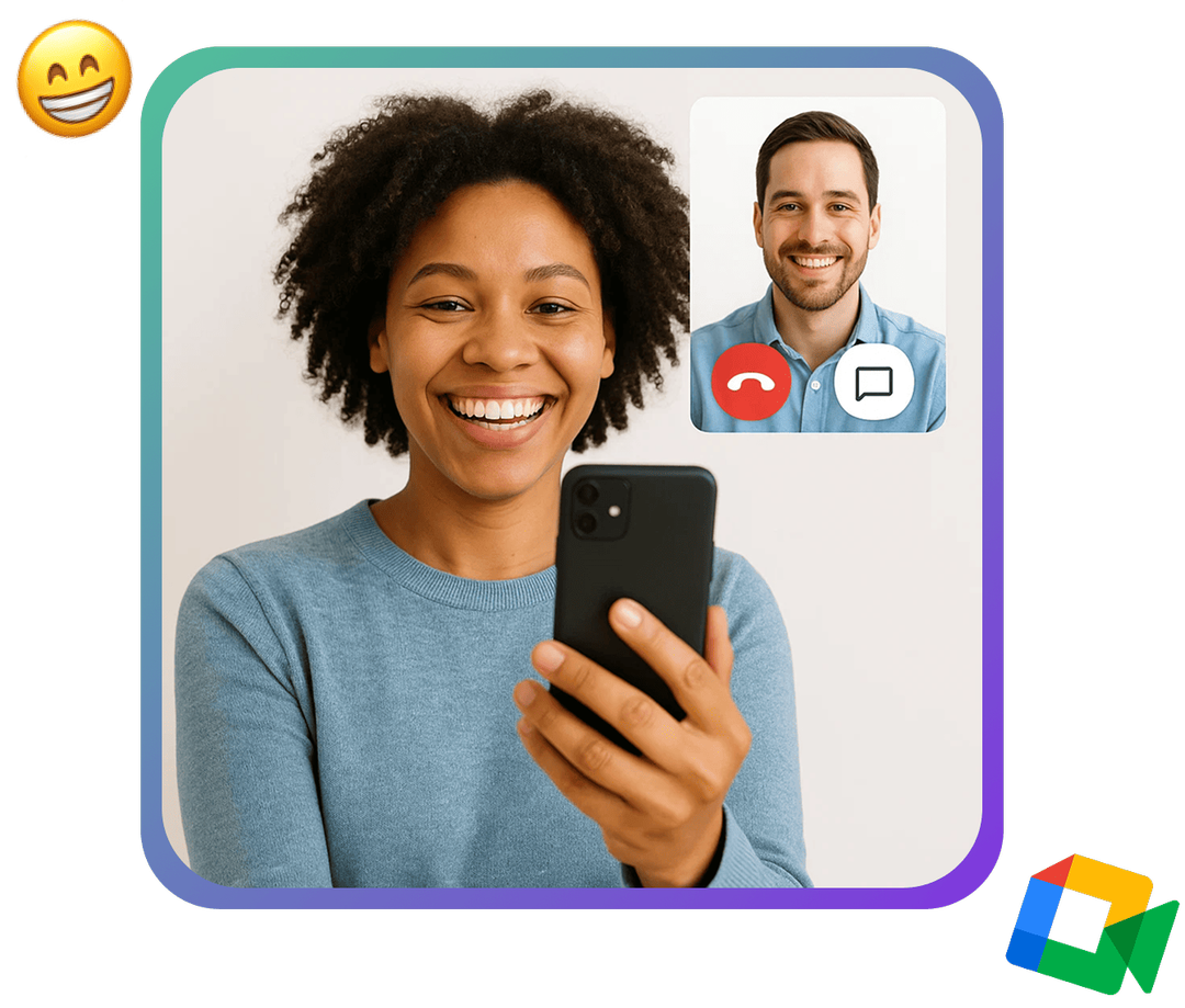 Pessoa feliz em um conversa no AlugaMente